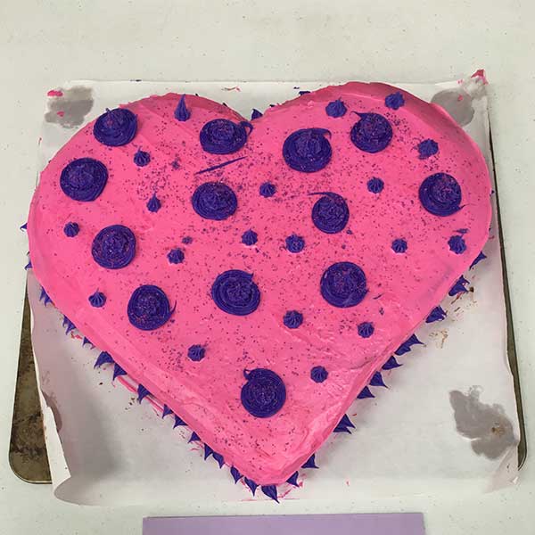 Pink Heart Cake